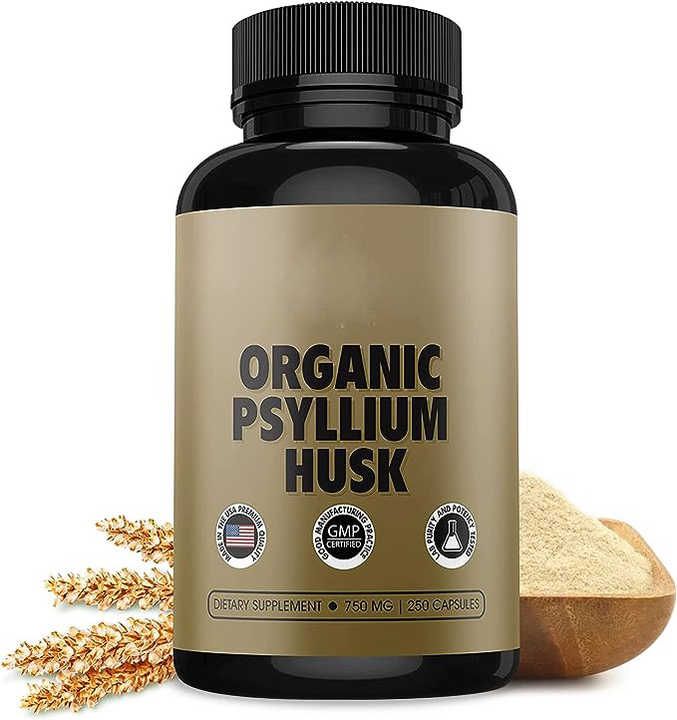 Organic Psyllium Husk Capsules (250 capsules)